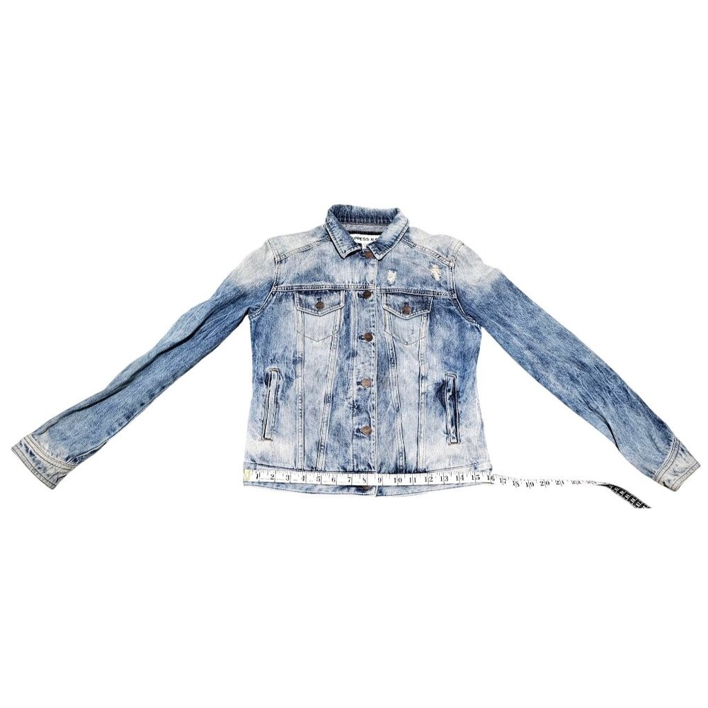 Express Jeans Light Wash Denim Jacket S - Picture 7 of 10